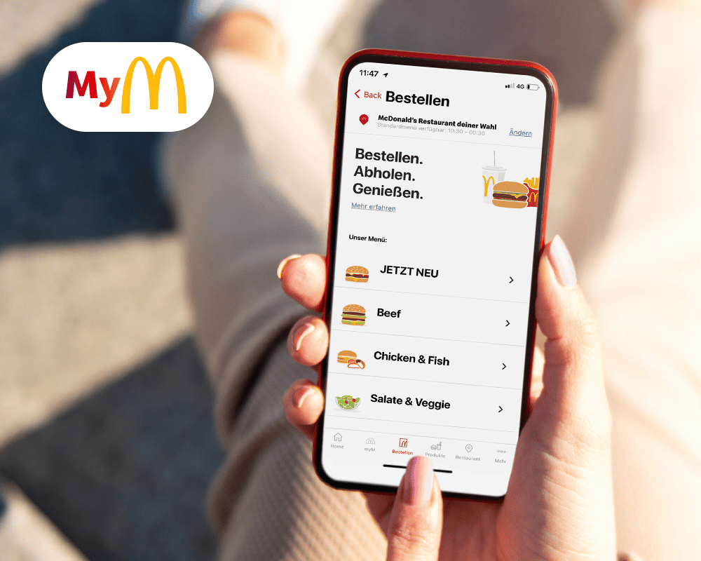 In der McDonald's App bestellen