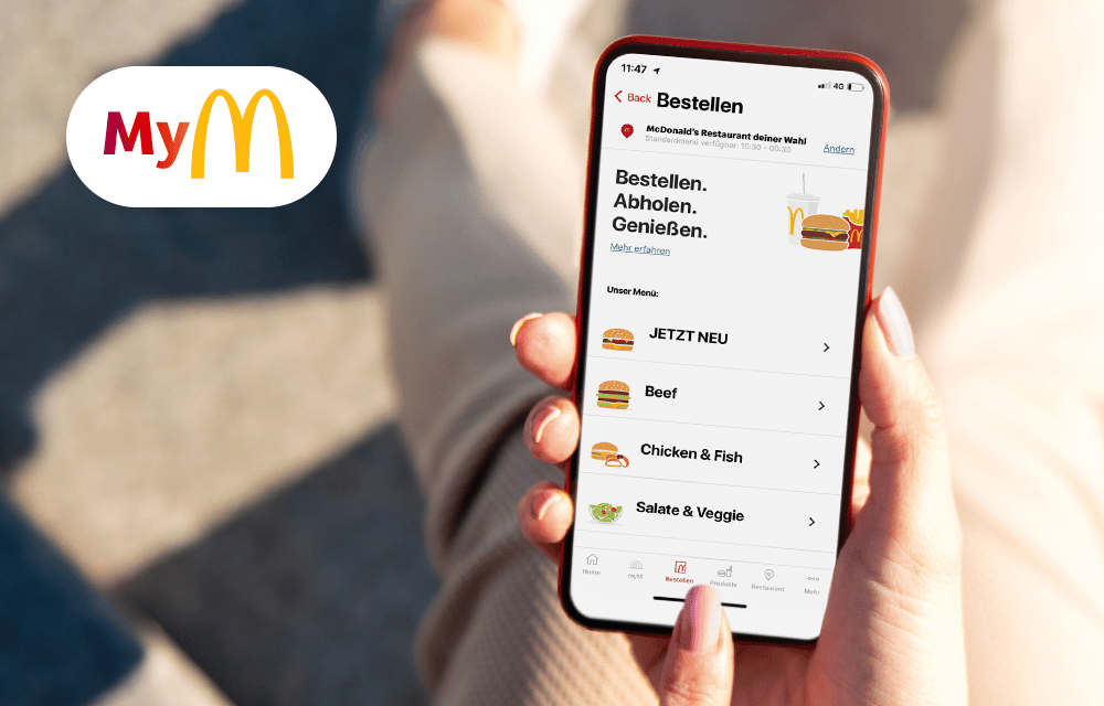 In der McDonald's App bestellen