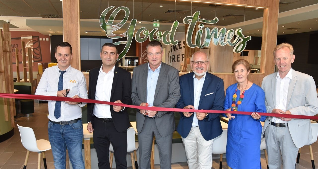 McDonald´s-Franchisenehmer Martin Spörker bei der Eröffnung seiner neuen Filiale in Ebreichsdorf in Niederösterreich.