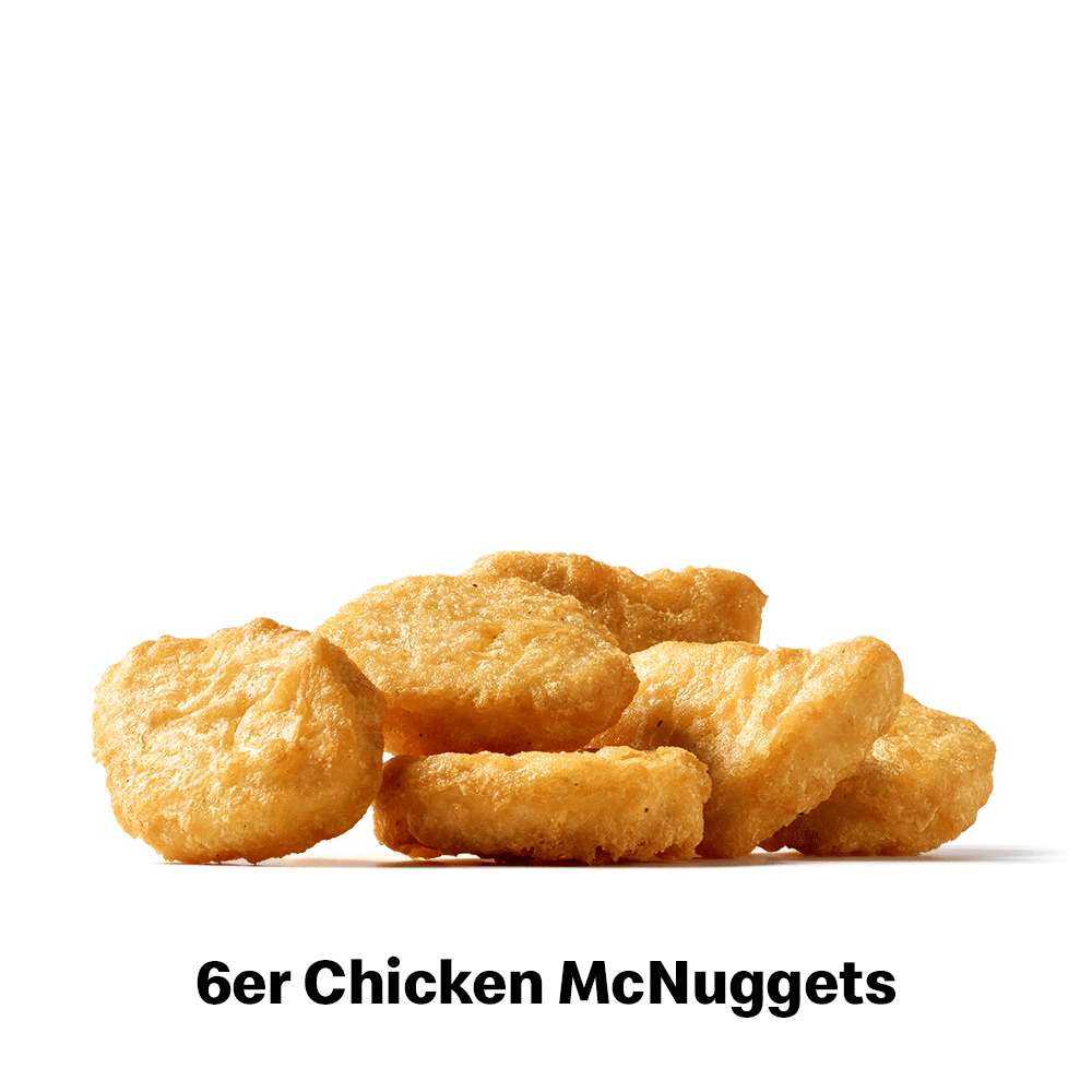 6 Stück zarte Chicken McNuggets in knuspriger Panier
