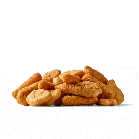 Mix aus 15 knusprigen Chicken Nuggets, 4 Homestyle Chicken Stripes, 5 Mozzarella Sticks und 4 frei wählbaren Dips – ideal für alle, die sich nicht entscheiden wollen.