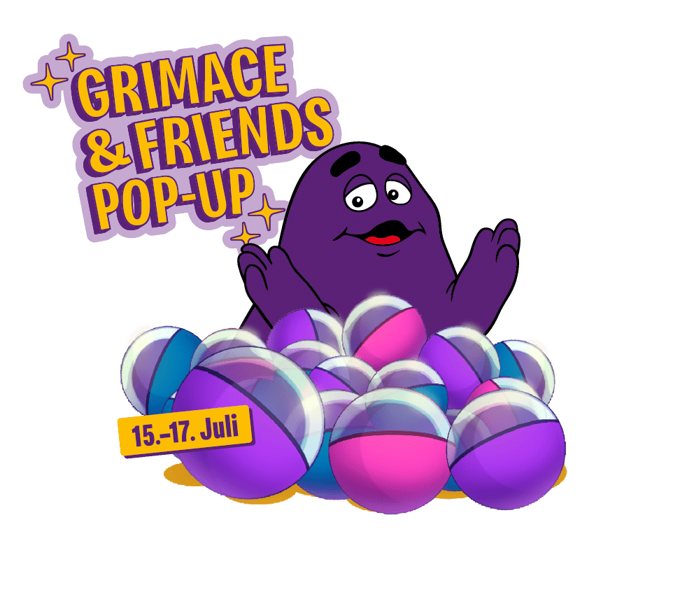 Grimace mit Freunden Pop-Up Veranstaltung vom 15. bis 17. Juli