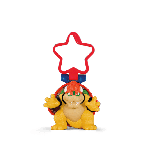 Figur von Bowser mit einem Sternanhänger